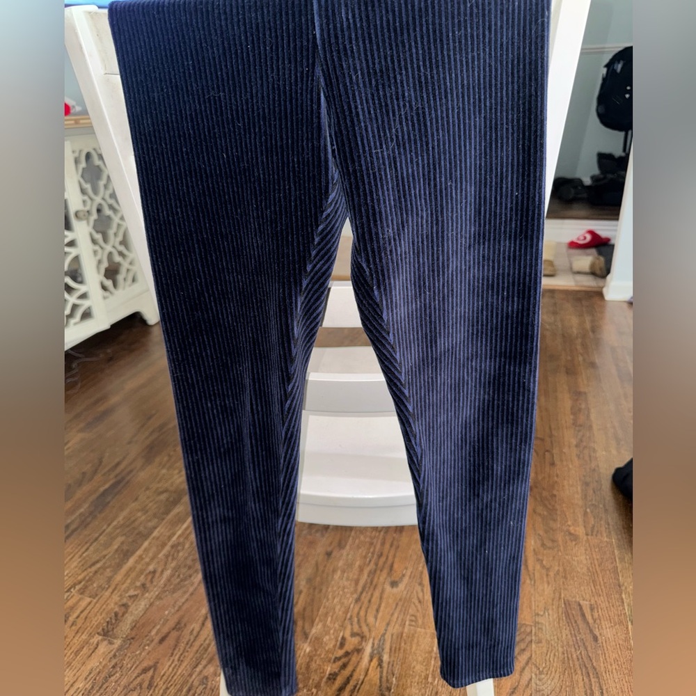 Free People Blue and Black Velvet Pants, sz Small